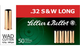 Sellier & Bellot SB32SWLA 32 S&W Lead Round Nose 100 GR - 50rd Box