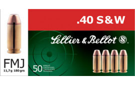 Sellier & Bellot SB40B Handgun 40 S&W 180 GR FMJ - 1000rd Case