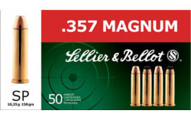 Sellier & Bellot SB357B Handgun 357 Magnum 158 GR Soft Point - 50rd Box