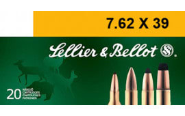 Sellier & Bellot SB76239B Rifle 7.62x39mm 123 GR Soft Point - 20rd Box