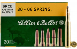 Sellier & Bellot SB3006A Rifle 30-06 Springfield 180 gr Full Metal Jacket (FMJ) - 20rd Box