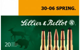 Sellier & Bellot SB3006E Rifle Hunting 30-06 180 GR Spce (Soft Point Cut-Through Edge) - 20rd Box