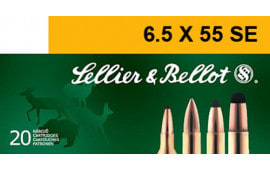 Sellier & Bellot SB6555A Rifle 6.5X55mm Swedish 131 GR Soft Point - 20rd Box