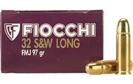 Fiocchi 32SWLA Shooting Dynamics 32 S&W Long 97 GR FMJ - 50rd Box