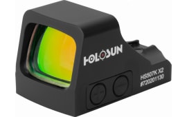 Holosun HS507KX2 HS507K X2 Black Anodized 1x 2/32 MOA Illuminated Red Circle w/Dot Reticle Includes Lens Cloth/Multi Tool