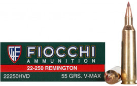Fiocchi 22250HVB Extrema 22-250 Remington 40 GR V-Max Polymer Tip - 20rd Box