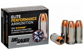 Sig Sauer E45AP120 Elite Performance 45 ACP 200 GR Jacketed Hollow Point - 20rd Box