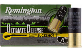 Remington Ammunition 12B008RRHD Ultimate Defense 12GA 2.75" Buckshot 8 Pellets 00 Buck - 5sh Box
