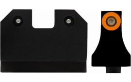 XS Sights GLR021P6N R3D Night Sights 3-Dot Set Tritium Green with Orange Outline Front, Green Rear Black Frame for Most Glock