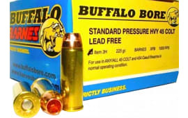 Buffalo Bore Ammunition 3H/20 45 Colt Lead-Free Barnes XPB 225 GR - 20rd Box