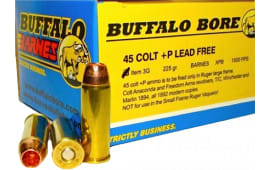 Buffalo Bore Ammunition 3G/20 45 Colt +P Lead-Free Barnes XPB 225 GR - 20rd Box