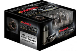 Barnes Bullets 21551 TAC-XPD 9mm Luger +P 115 gr Barnes TAC-XP Lead Free - 20rd Box