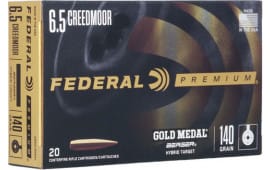 Federal GM65CRDBH2 Premium Gold Medal 6.5 Creedmoor 140 gr Berger Hybrid Target - 20rd Box