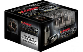 Barnes Bullets 21555 TAC-XPD 45 ACP +P 185 gr Barnes TAC-XP Lead Free - 20rd Box