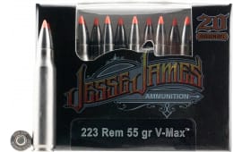 Ammo Inc 23055VMXJJ20 Jesse James .223/5.56 NATO 55 GR V-Max - 20rd Box