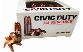 G2 Research Civic 45 ACP Civic Duty 45 ACP 168 GR Copper Expansion Projectile - 20rd Box