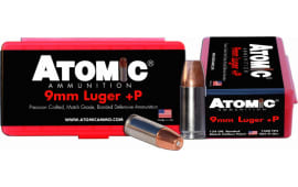 Atomic 00454 Defense 9mm Luger +P 124 GR Bonded Match Hollow Point - 20rd Box