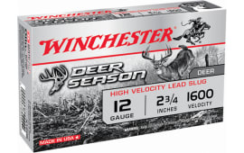 Winchester Ammo X12DS Deer Season 12GA 2.75" 1-1/4oz Slug Shot - 5sh Box