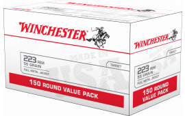 Winchester Ammo USA223L1 Best Value .223/5.56 NATO 55 GR Full Metal Jacket - 150rd Box