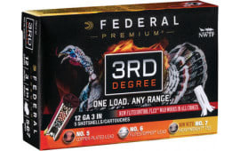Federal PTDX157567 3rd Degree Turkey 12GA 3" 1-3/4oz 5,6,7 Shot - 5sh Box
