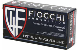 Fiocchi 45LCCMJ Shooting Dynamics 45 Colt (LC) 225 GR Copper Metal Jacket Flat Point - 50rd Box