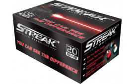 Ammo Inc 40180JHPSTRK Streak Red 40 Smith & Wesson (S&W) 180 GR Jacketed Hollow Point - 20rd Box