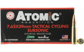Atomic 00474 Tactical Cycling Subsonic 7.62x39mm 220 GR Hollow Point Boat Tail - 50rd Box