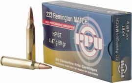 PPU PPM2231 Match .223/5.56 NATO 69 GR Hollow Point Boat Tail - 20rd Box