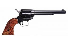 Heritage Manufacturing - Rough Rider - Black Widow Edition - Single Action Revolver - 6.5" Barrel - 22 LR - 6 Round Cylinder - Engraved Wood Grips - 155677