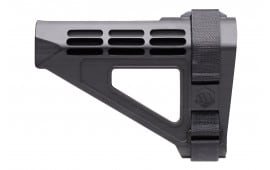 SB Tactical SBM401SB SBM4  Black with 7.20" OAL & Nylon Strap for AR-Platform with Pistol Buffer Tube (Tube Not Included)