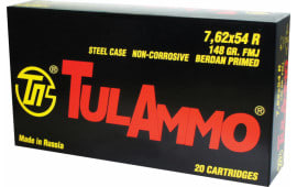 Tulammo TA762548 Centerfire Rifle 7.62X54mm Russian 148 GR FMJ - 20rd Box