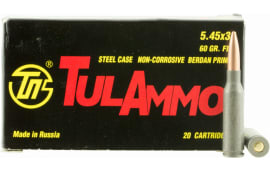 Tulammo TA545390 Centerfire Rifle 5.45mmX39mm 60 GR FMJ - 20rd Box