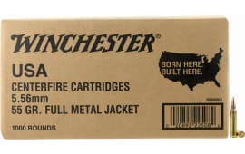 Winchester Ammo USA AWM193K - Case - 5.56, .55 GR, FMJ, Brass, Boxer, Reloadable  - 1000 Round Case