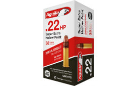 Aguila 1B220335 Standard High Velocity 22 Long Rifle (LR) Ammunition, 38 GR Hollow Point - 2000 Round Case