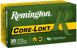 Remington Ammunition 29049 Core-Lokt 6mm Creedmoor 100 gr Pointed Soft Point (PSP) - 20rd Box