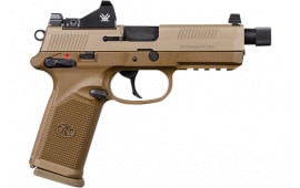 FN 66100867 FNX Tactical 45 ACP  5.30" Threaded Barrel 10+1 , Flat Dark Earth , Manual Safety , Night Sights Includes Viper Red Dot