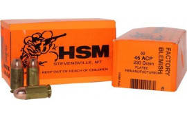 Hunting Shack 4512R Training 45 ACP 230 gr Plated Lead Round Nose - 50rd Box