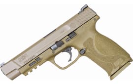 Smith & Wesson 11989 M&P 9 M2.0 Double 5" 17+1 Flat Dark Earth Interchangeable Backstrap Grip Flat Dark Earth Armornite Stainless Steel