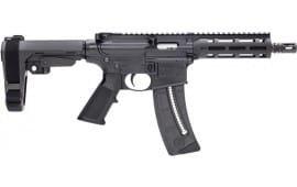 Smith & Wesson 13321 M&P15-22 Pistol .22LR 8" 25-SH w/ADJ ARM Brace -  Black