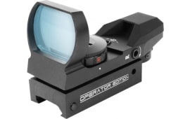 Aim Sports RT40E1 Reflex Operator Edition Black Anodized 1x34mm Dual Illuminated (Green/Red) Multi Reticle