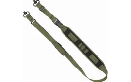 GrovTec US Inc GTSL130 QS 2-Point Sentinel with OD Green Finish, Adjustable Design & Push Button Swivels for Rifle/Shotgun