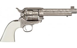 Cimarron BATMASTERSON357 BAT Masterson .357 PW FS 5.5" Engraved Nickel Revolver