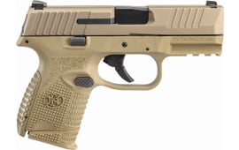 FN 66100819 509 Compact 9mm Luger 3.70" Barrel 10+1 ,  Flat Dark Earth , Mounting Rail ,    No Manual  Safety ,