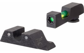 Trijicon 601104 DI Night Sight Set fits Glock 20-21,29-30,36,40-41 Tritium/Fiber Optic Green Front, Green Rear Black Frame