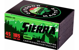 Sierra A880029 Outdoor Master 45A 185 Jacketed Hollow Point - 20rd Box