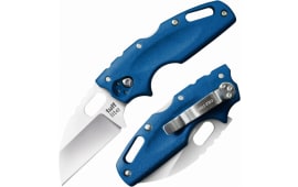 Cold Steel CS20LTB Tuff Lite 2.50" Folding Sheepsfoot Plain AUS-8A SS Blade/Blue Griv-Ex Handle Includes Belt Clip