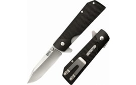 Cold Steel CS20NPJAA 1911  3" Folding Clip Point Plain 4034 Stainless Steel Blade/ Black Checkered Griv-Ex Handle Includes Pocket Clip