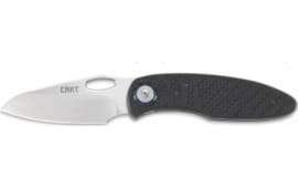 CRKT 5375 Trask  3.33" Folding Plain Satin D2 Steel Blade/ Black GRN Handle Includes Pocket Clip