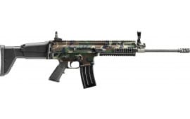 FN SCAR 16S NRCH Semi-Automatic 5.56x45mm Rifle, 16.25" Barrel, 30+1 Capacity, Non-Reciprocating Charging Handle - Woodland Camo Finish - 38-101699-01