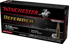 Winchester Ammo A556PDB Defender 5.56x45mm NATO 64 gr Bonded Solid Base - 20rd Box